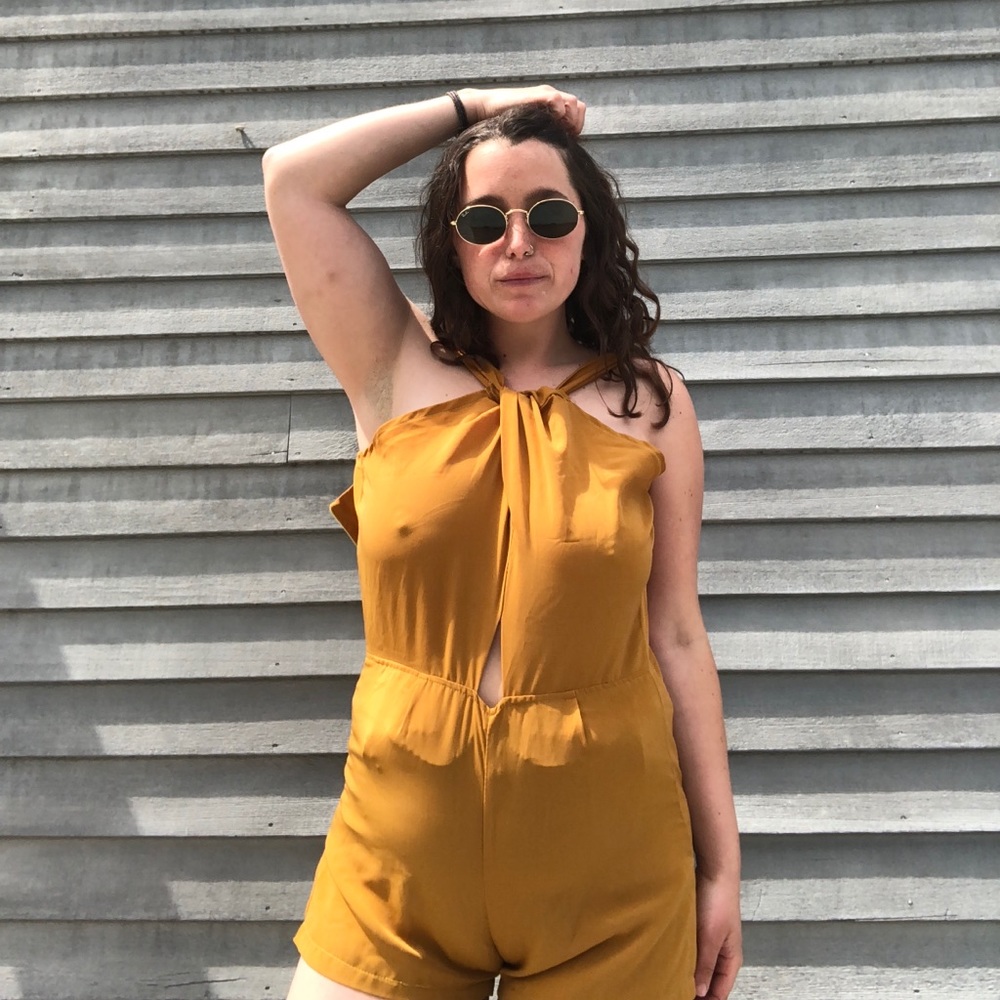 Cross Cross, Keyhole Custom Made Romper - image 1